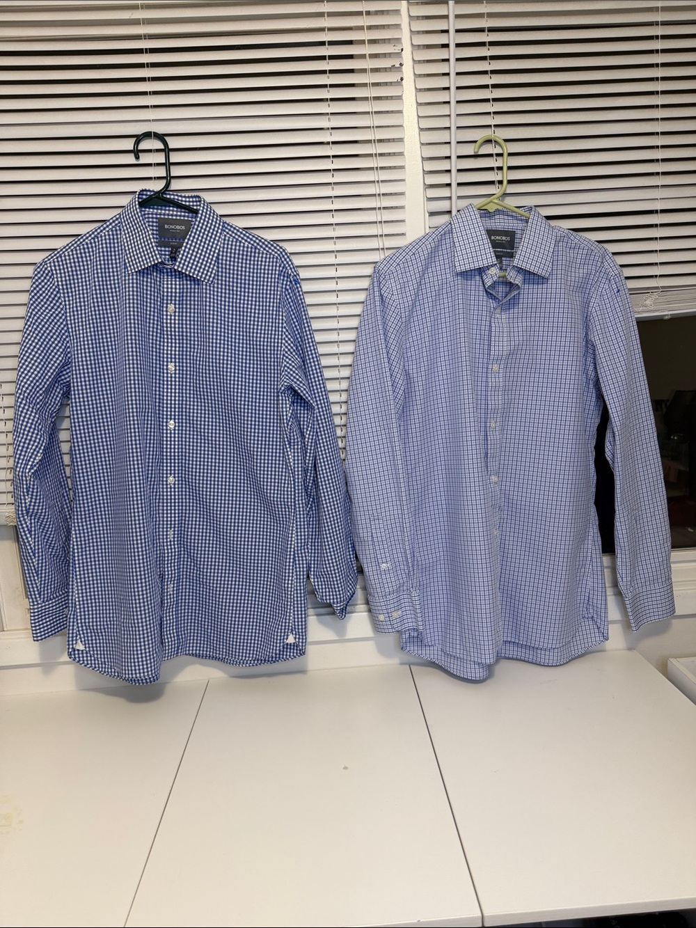 Lot of 2 Bonobos Wrinkle-free dress shirts Men’s size 16 35 slim fit.